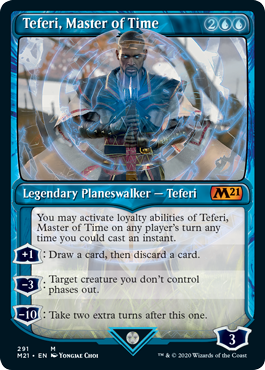 [291]【EN】【FOIL】■ショーケース■時の支配者、テフェリー/Teferi, Master of Time【M21】[M][青]