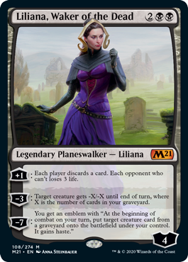 [108]【EN】【FOIL】死者を目覚めさせる者、リリアナ/Liliana, Waker of the Dead【M21】[M][黒]