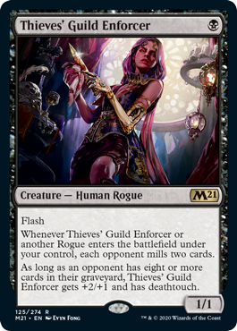 [125]【EN】【FOIL】盗賊ギルドの処罰者/Thieves' Guild Enforcer【M21】[R][黒]