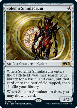 [239]【EN】【FOIL】真面目な身代わり/Solemn Simulacrum【M21】[R][茶]
