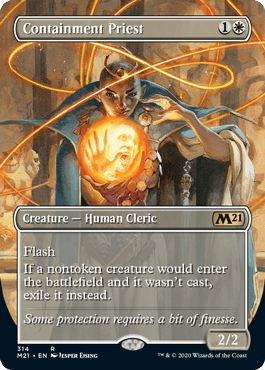 [314]【EN】【FOIL】■ボーダーレス■封じ込める僧侶/Containment Priest【M21】[R][白]