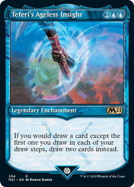 [294]【EN】【FOIL】■ショーケース■テフェリーの永遠の洞察/Teferi's Ageless Insight【M21】[R][青]