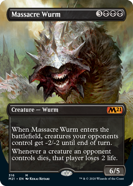 [316]【EN】【FOIL】■ボーダーレス■虐殺のワーム/Massacre Wurm【M21】[M][黒]
