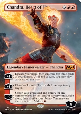 [283]【EN】【FOIL】■ボーダーレス■炎の心、チャンドラ/Chandra, Heart of Fire【M21】[M][赤]