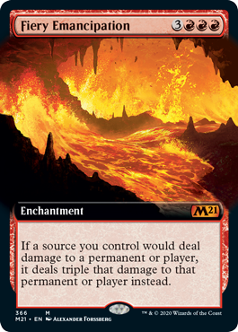 [366]【EN】【FOIL】■拡張アート■焦熱の解放/Fiery Emancipation【M21】[M][赤]