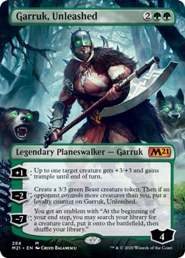 [284]【EN】【FOIL】■ボーダーレス■解き放たれた者、ガラク/Garruk, Unleashed【M21】[M][緑]