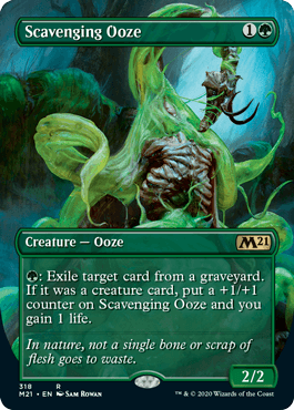 [318]【EN】【FOIL】■ボーダーレス■漁る軟泥/Scavenging Ooze【M21】[R][緑]