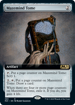 [383]【EN】【FOIL】■拡張アート■精神迷わせの秘本/Mazemind Tome【M21】[R][茶]