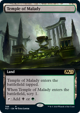 [388]【EN】【FOIL】■拡張アート■疾病の神殿/Temple of Malady【M21】[R][土地]