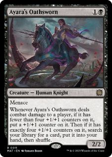 [011]【EN】【FOIL】アヤーラの誓約者/Ayara's Oathsworn【MAT】[R][黒]