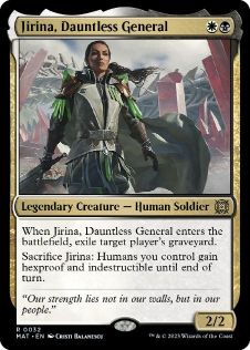 [032]【EN】【FOIL】不屈の将軍、ジリーナ/Jirina, Dauntless General【MAT】[R][多色]