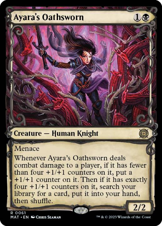 [061]【EN】■ショーケース■アヤーラの誓約者/Ayara's Oathsworn【MAT】[R][黒]