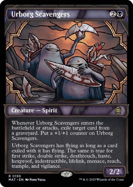 [199]【EN】【ハローFOIL】■ショーケース■アーボーグの掃除屋/Urborg Scavengers【MAT】[R][黒]
