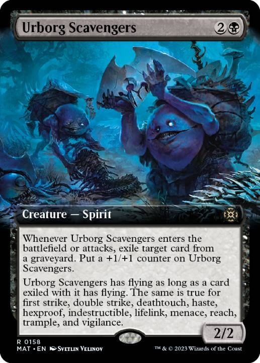 [158]【EN】【FOIL】■拡張アート■アーボーグの掃除屋/Urborg Scavengers【MAT】[R][黒]