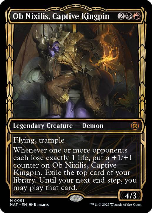 [091]【EN】【FOIL】■ショーケース■囚われの黒幕、オブ・ニクシリス/Ob Nixilis, Captive Kingpin【MAT】[M][多色]