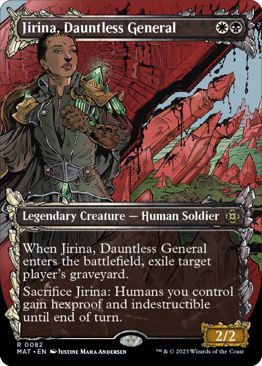 [082]【EN】【FOIL】■ショーケース■不屈の将軍、ジリーナ/Jirina, Dauntless General【MAT】[R][多色]