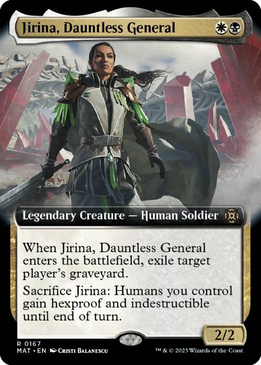 [167]【EN】【FOIL】■拡張アート■不屈の将軍、ジリーナ/Jirina, Dauntless General【MAT】[R][多色]