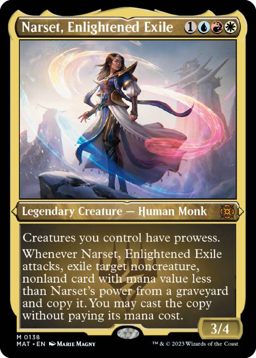 [138]【EN】【エッチングFOIL】悟った喪失者、ナーセット/Narset, Enlightened Exile【MAT】[M][多色]