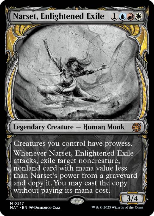 [217]【EN】【ハローFOIL】■ショーケース■悟った喪失者、ナーセット/Narset, Enlightened Exile【MAT】[M][多色]