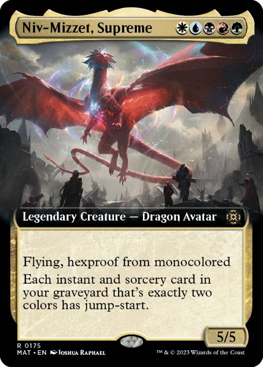 [175]【EN】【FOIL】■拡張アート■至高の者、ニヴ＝ミゼット/Niv-Mizzet, Supreme【MAT】[R][多色]