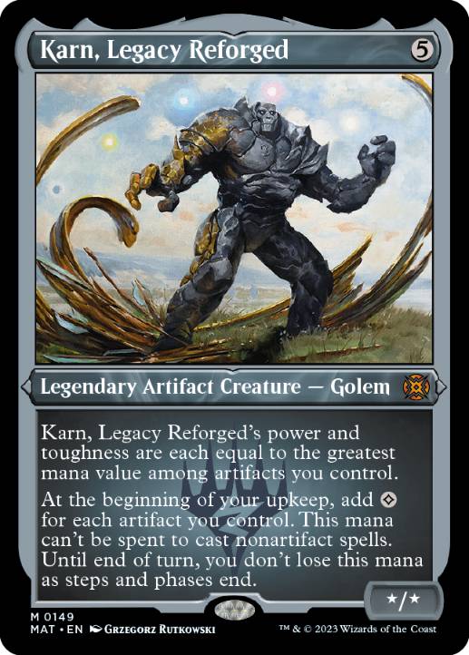 [149]【EN】【エッチングFOIL】再鍛されたレガシー、カーン/Karn, Legacy Reforged【MAT】[M][茶]