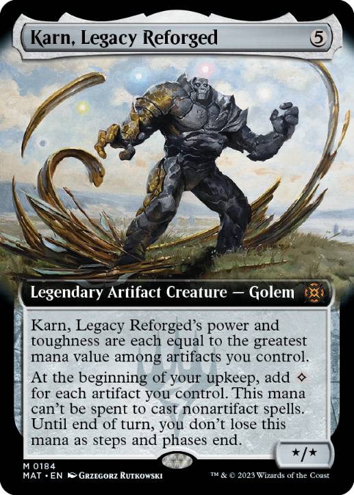 [184]【EN】【FOIL】■拡張アート■再鍛されたレガシー、カーン/Karn, Legacy Reforged【MAT】[M][茶]