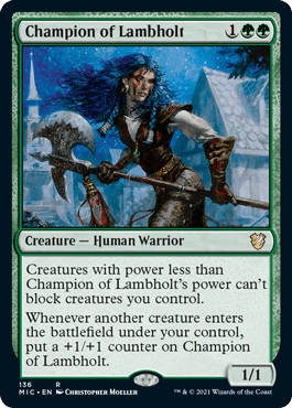 [136]【EN】ラムホルトの勇者/Champion of Lambholt【MIC】[R][緑]