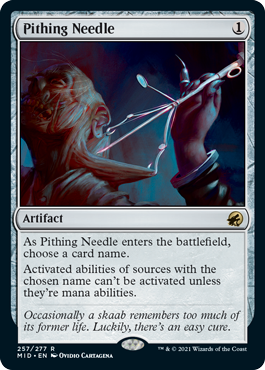 [257]【EN】【FOIL】真髄の針/Pithing Needle【MID】[R][茶]