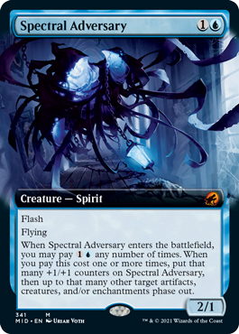 [341]【EN】【FOIL】■拡張アート■幽体の敵対者/Spectral Adversary【MID】[M][青]