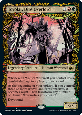 [311]【EN】【FOIL】■ショーケース■不吉な首領、トヴォラー/Tovolar, Dire Overlord【MID】[R][多色]