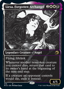 [319]【EN】【FOIL】■ショーケース■忘れられた大天使、リーサ/Liesa, Forgotten Archangel【MID】[R][多色]