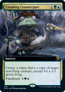 [369]【EN】【FOIL】■拡張アート■カエル声の写し身/Croaking Counterpart【MID】[R][多色]