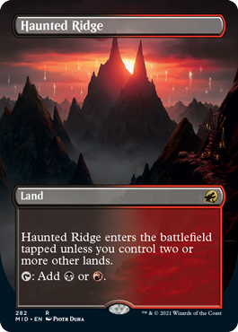 [282]【EN】【FOIL】■ボーダーレス■憑依された峰/Haunted Ridge【MID】[R][土地]