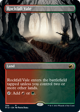 [284]【EN】【FOIL】■ボーダーレス■落石の谷間/Rockfall Vale【MID】[R][土地]
