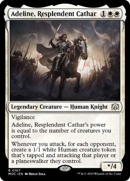 [167]【EN】輝かしい聖戦士、エーデリン/Adeline, Resplendent Cathar【MOC】[R][白]