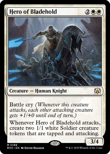 [188]【EN】刃砦の英雄/Hero of Bladehold【MOC】[M][白]