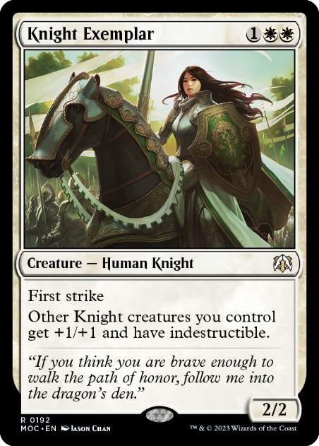 [192]【EN】模範の騎士/Knight Exemplar【MOC】[R][白]