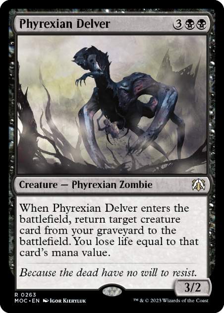 [263]【EN】ファイレクシアの発掘者/Phyrexian Delver【MOC】[R][黒]