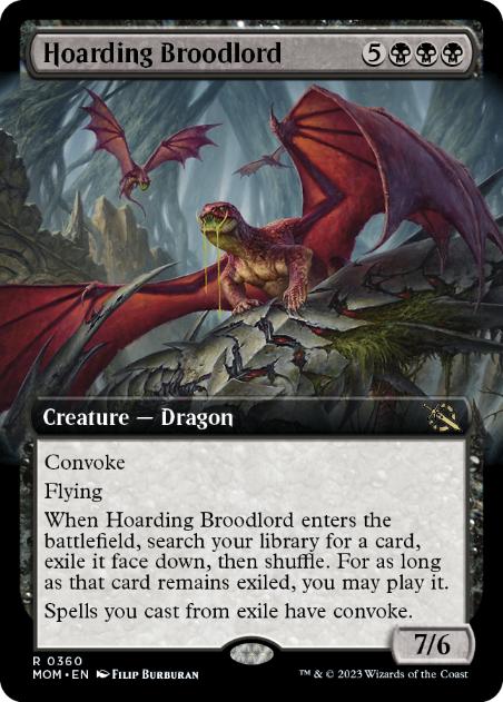 [360]【EN】■拡張アート■溜め込む親玉/Hoarding Broodlord【MOM】[R][黒]