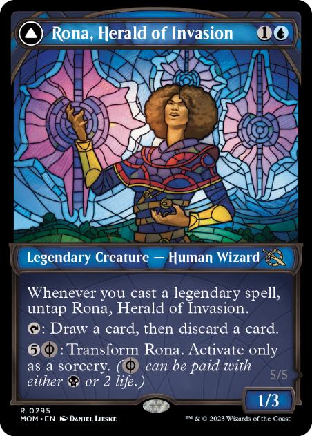 [295]【EN】【FOIL】■ショーケース■侵攻の伝令、ローナ/Rona, Herald of Invasion【MOM】[R][青]