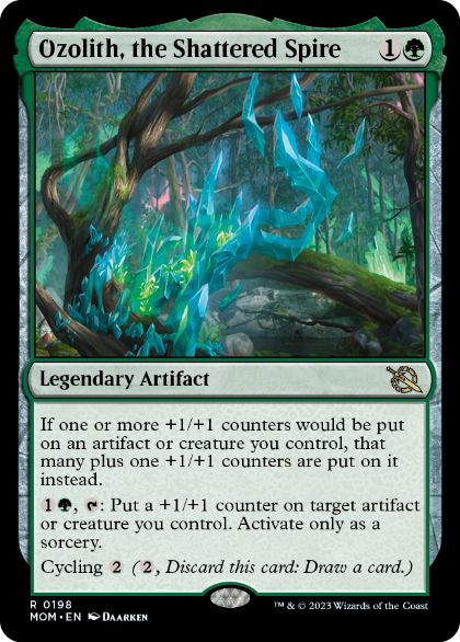 [198]【EN】【FOIL】打ち砕かれた尖塔、オゾリス/Ozolith, the Shattered Spire【MOM】[R][緑]