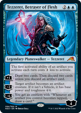 [084]【EN】【FOIL】肉体の裏切者、テゼレット/Tezzeret, Betrayer of Flesh【NEO】[M][青]