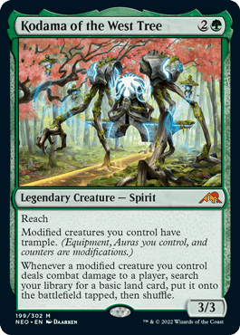 [199]【EN】【FOIL】西の樹の木霊/Kodama of the West Tree【NEO】[M][緑]