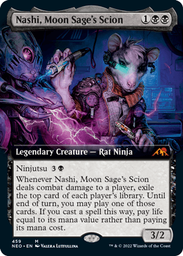 [459]【EN】■拡張アート■月の賢者の養子、ナシ/Nashi, Moon Sage's Scion【NEO】[M][黒]