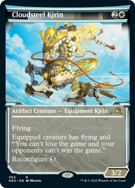 [364]【EN】【FOIL】■ショーケース■雲鋼の麒麟/Cloudsteel Kirin【NEO】[R][白]