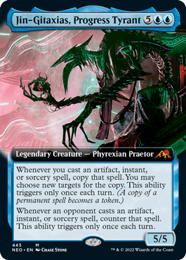 [445]【EN】【FOIL】■拡張アート■発展の暴君、ジン＝ギタクシアス/Jin-Gitaxias, Progress Tyrant【NEO】[M][青]