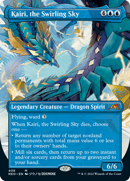 [408]【EN】【FOIL】■ボーダーレス■渦巻く空、開璃/Kairi, the Swirling Sky【NEO】[M][青]