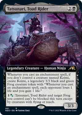 [345]【EN】【FOIL】■ショーケース■カエル乗り、達成/Tatsunari, Toad Rider【NEO】[R][黒]