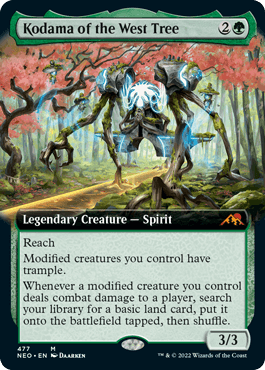[392]【EN】【FOIL】■ショーケース■西の樹の木霊/Kodama of the West Tree【NEO】[M][緑]