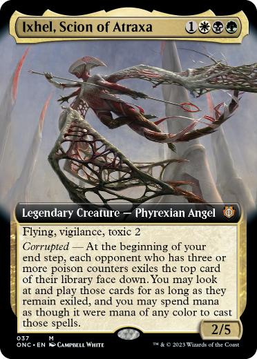 [037]【EN】■拡張アート■アトラクサの後継、イクセル/Ixhel, Scion of Atraxa【ONC】[M][多色]